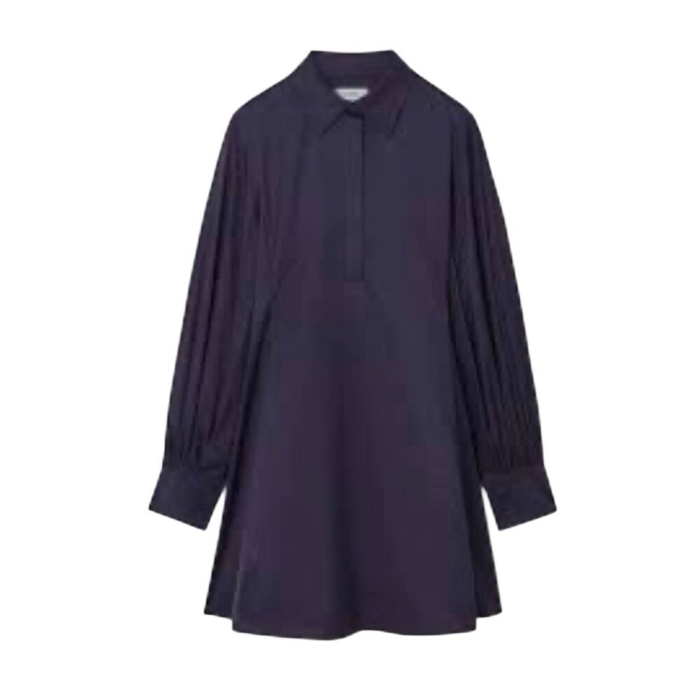 COS Gathered-Sleeve Mini Shirt Dress